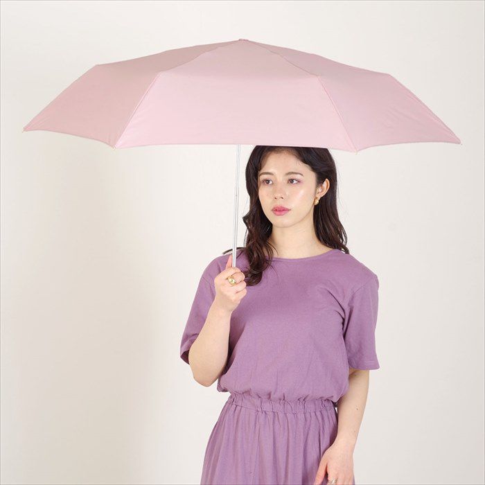 日本 nifty colors - 超撥水 抗UV輕量 晴雨兩用耐風折疊傘-素面-冰河灰 (直徑98cm/198g)-90.00%