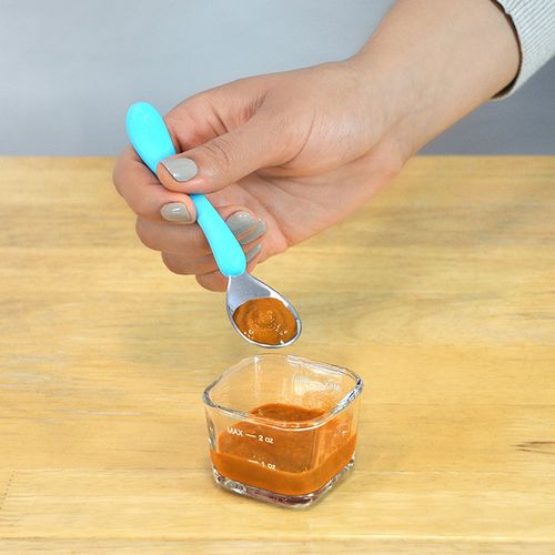副食品玻璃分裝小盒120ml 一組4入-綠色 (14x14x7.6公分)