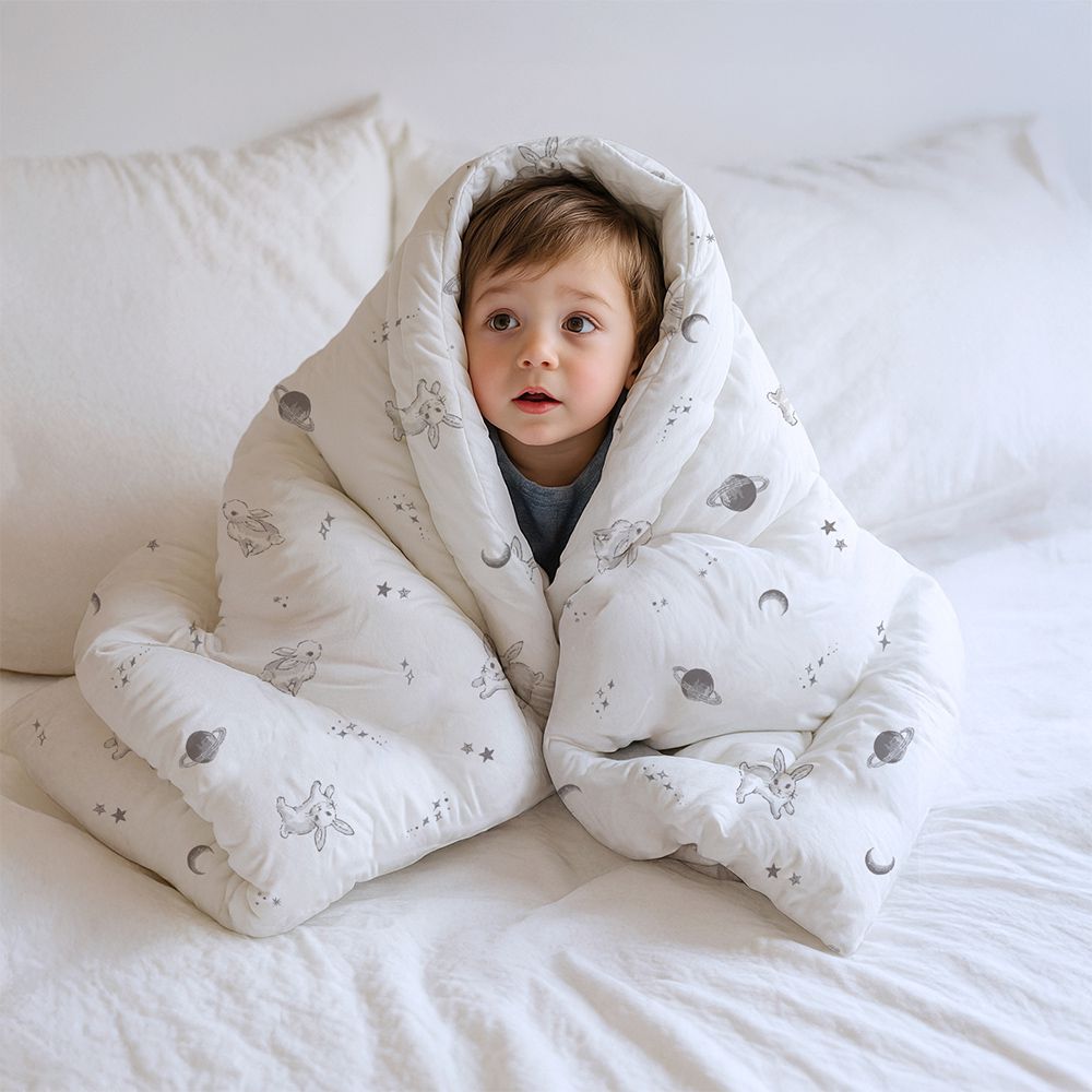 韓國 兒童莫代爾棉花糖四季被 110x150cm-星夜兔