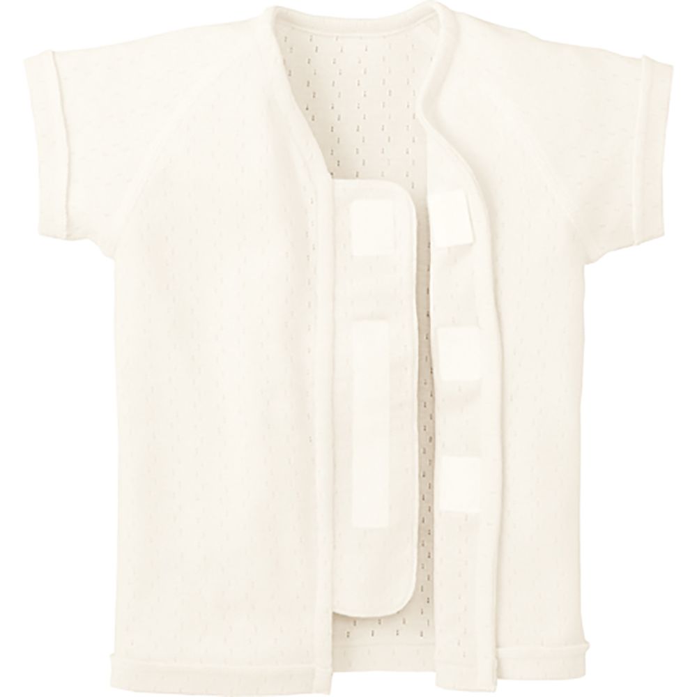 日本 Combi - mini系列-純棉肚衣(黏貼式)-白色*2 (60-70)