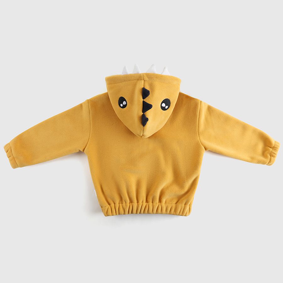 雙面搖粒絨造型外套-鯊魚-黃色