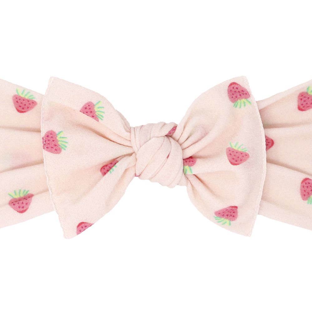 美國baby bling - 純手工極優雅細緻輕柔微彈性/毫無束縛感蝴蝶結髮帶/髮飾_印花經典款-桃心公主