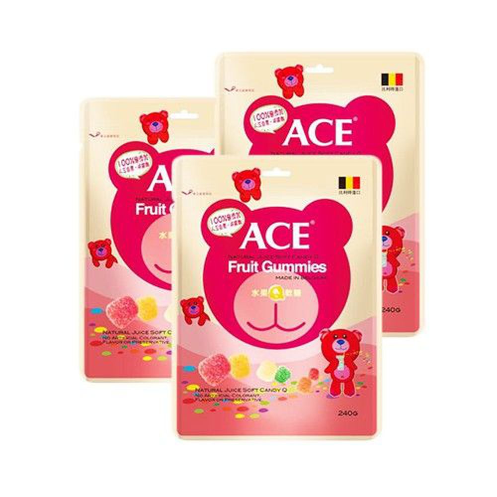 ACE - 水果Q軟糖-240g/袋*3