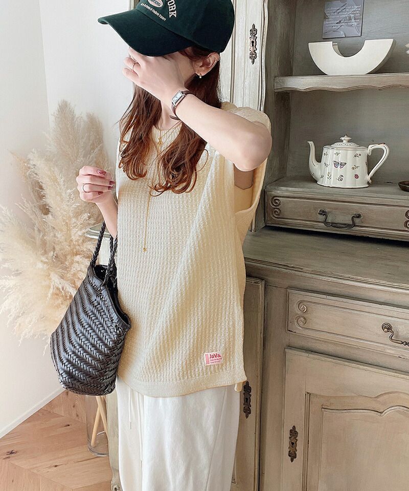 日本 Classical Elf - 百搭清新鉤針無袖上衣/背心-黑