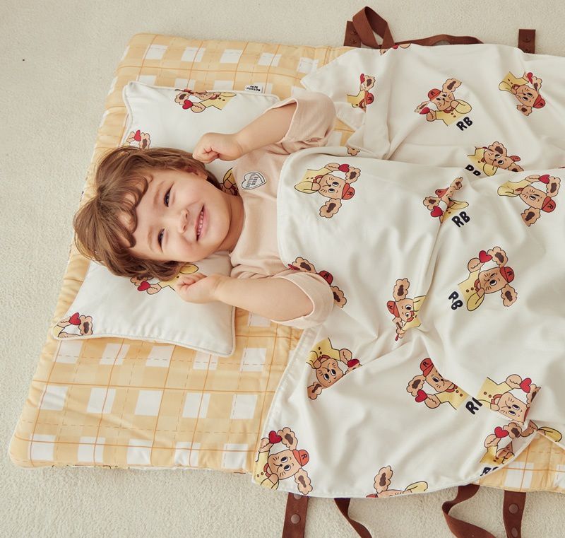 韓國 Rototobebe 4cm厚莫代爾雙面睡袋 愛心小狗