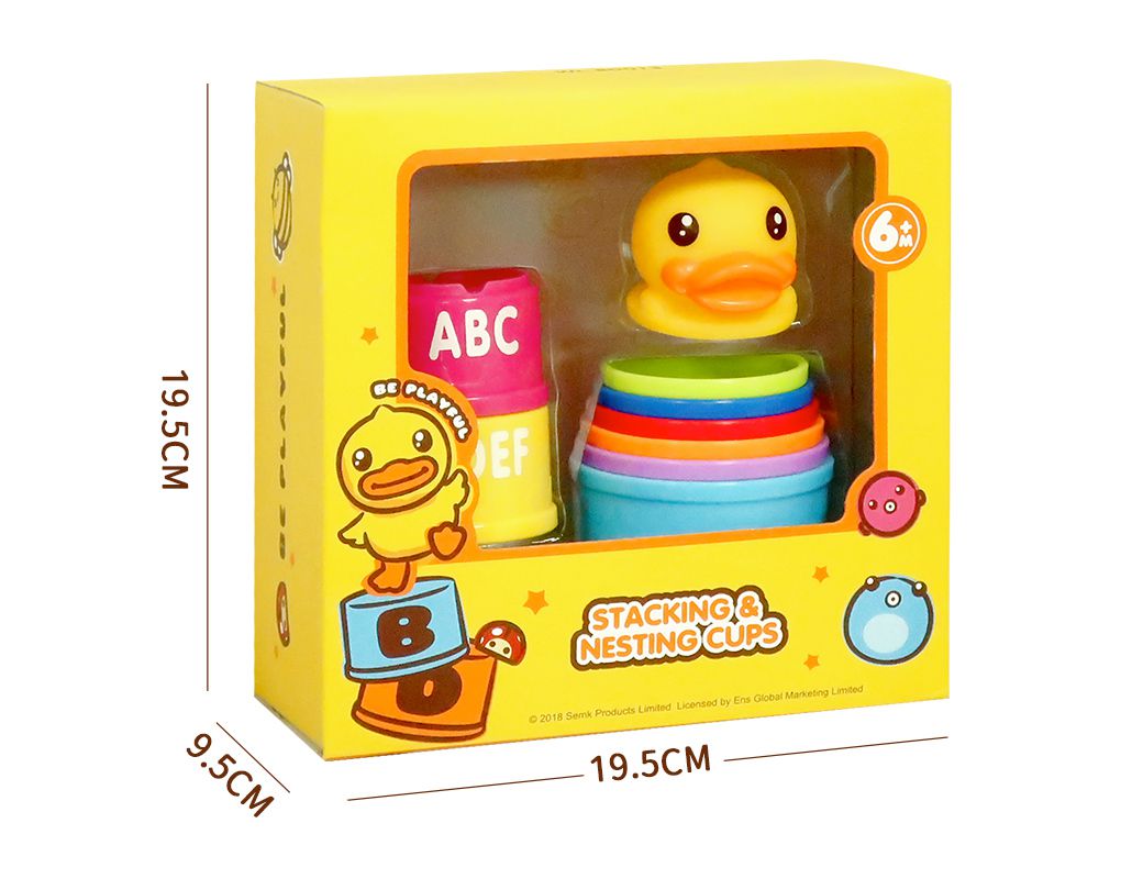 B.Duck 小黃鴨 - 數字疊杯-6個月以上