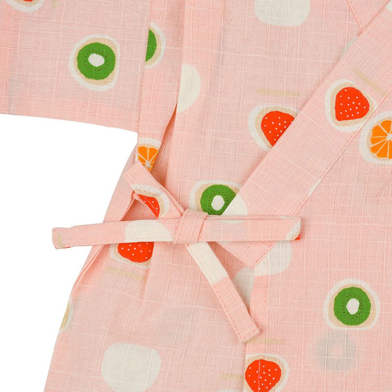 akachan honpo - 兩件式甚平-水果大福-粉紅色