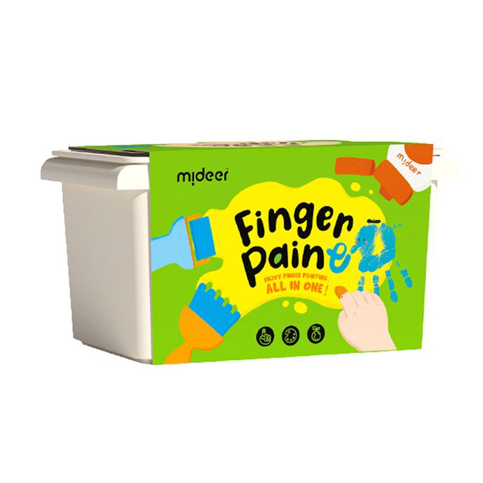 MiDeer - 可洗式手指顏料+工具套組