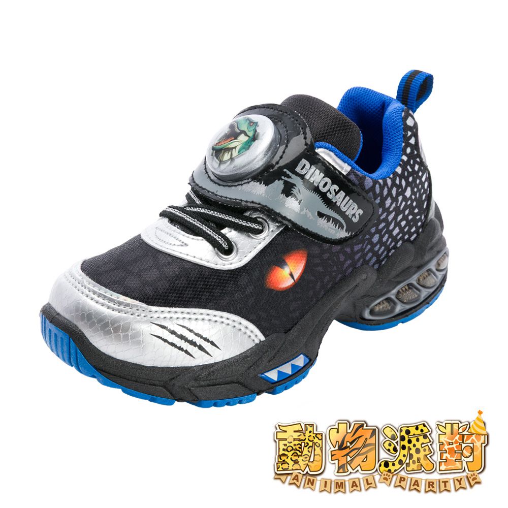 動物派對 童鞋 電燈運動鞋 ASKX50136-減緩跑步壓力輕量鞋底-黑藍-(中大童段)