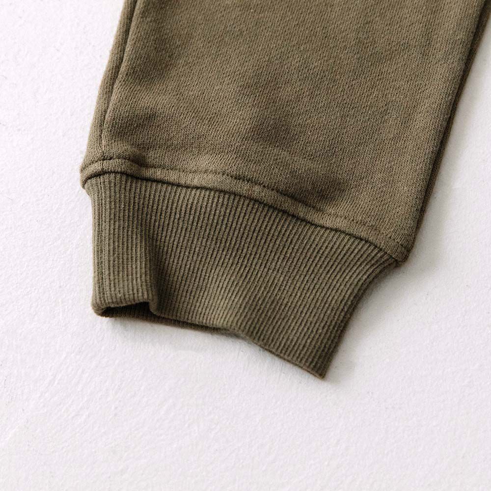 日本 ma lalumiere store - 100％棉 好舒適束口運動長褲-淺灰