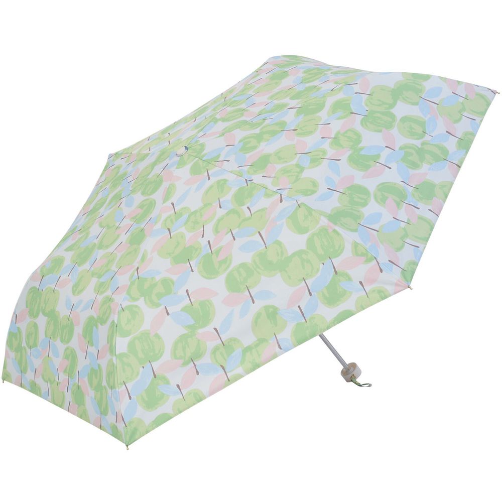 日本 nifty colors - 抗UV輕量 晴雨兩用折疊傘(遮光遮熱款)-綠意盎然 (直徑98cm/203g)-99.9%