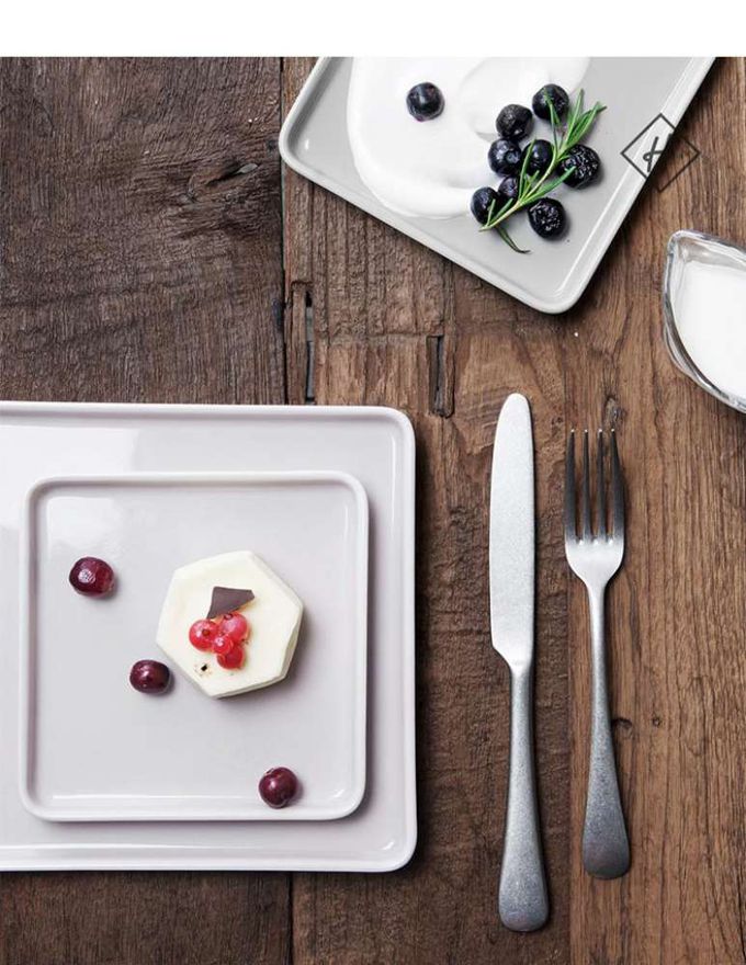 韓國 SSUEIM - LEED系列莫蘭迪陶瓷方形淺盤14cm (灰色)