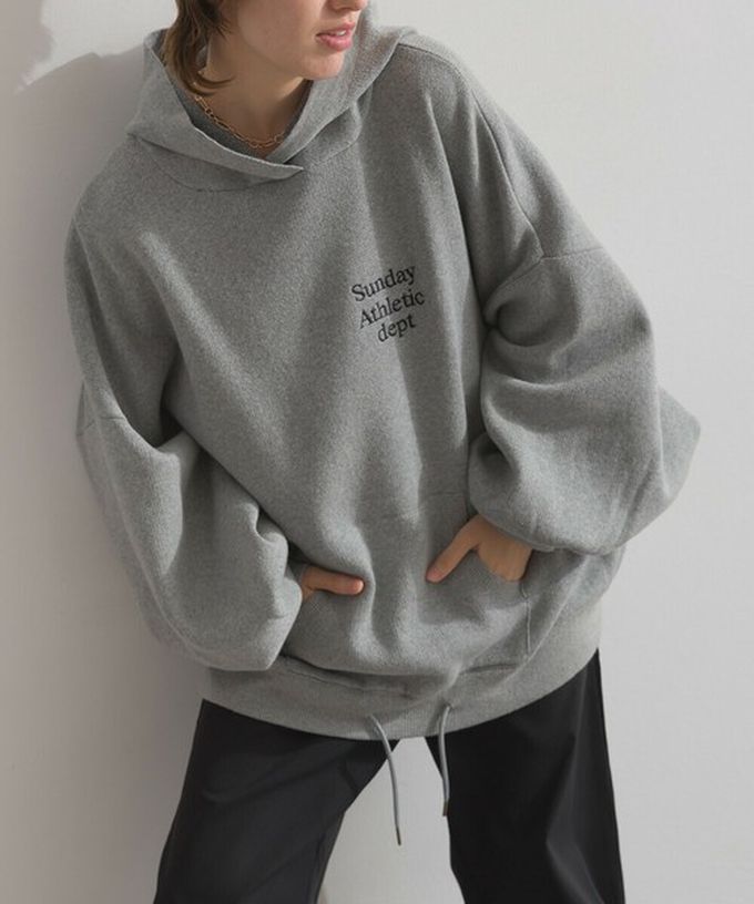 日本 Lupilien - Sunday休閒寬大版型針織帽T-白