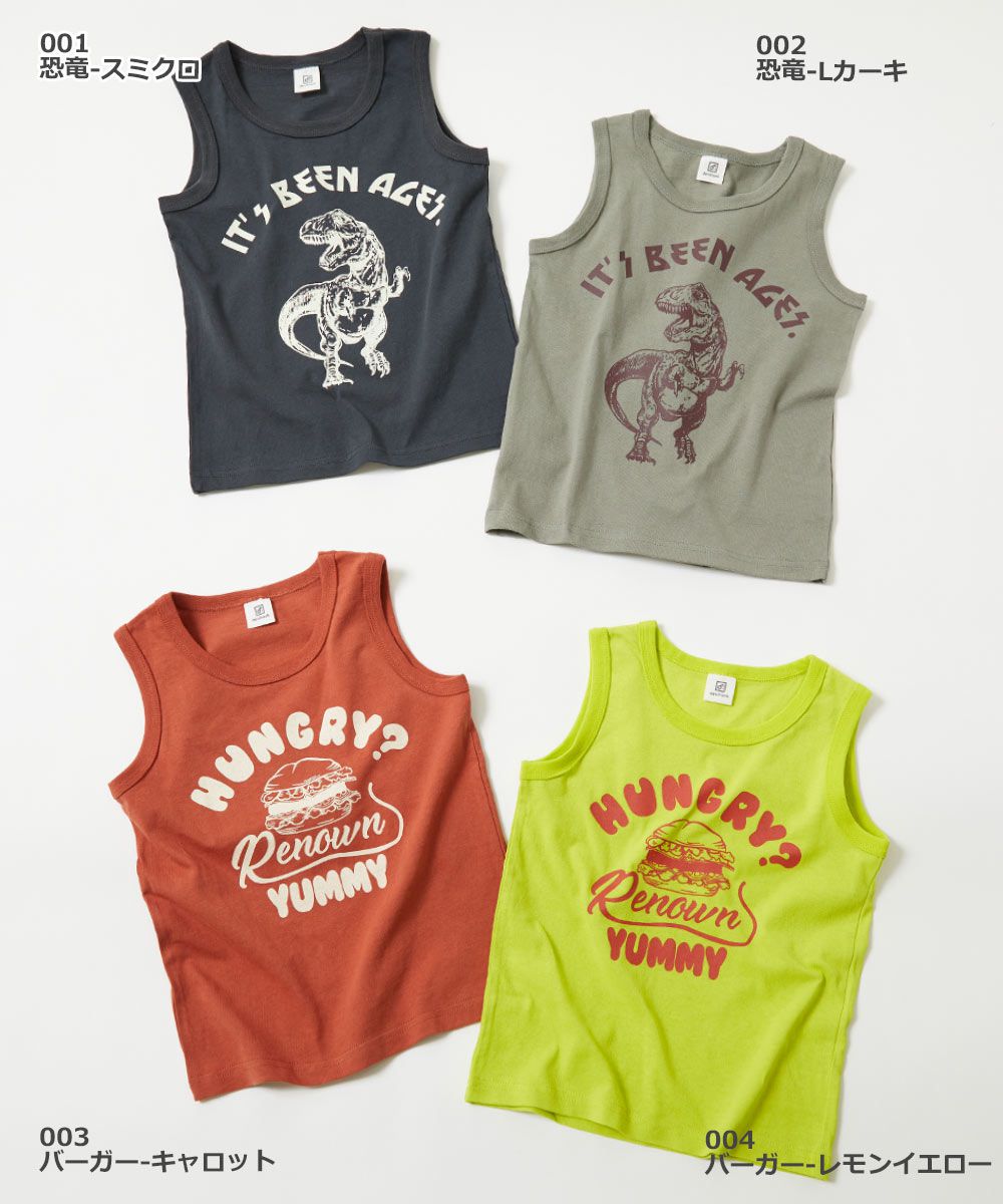 日本 devirock - 純棉定番百搭印花背心-英文字-黑