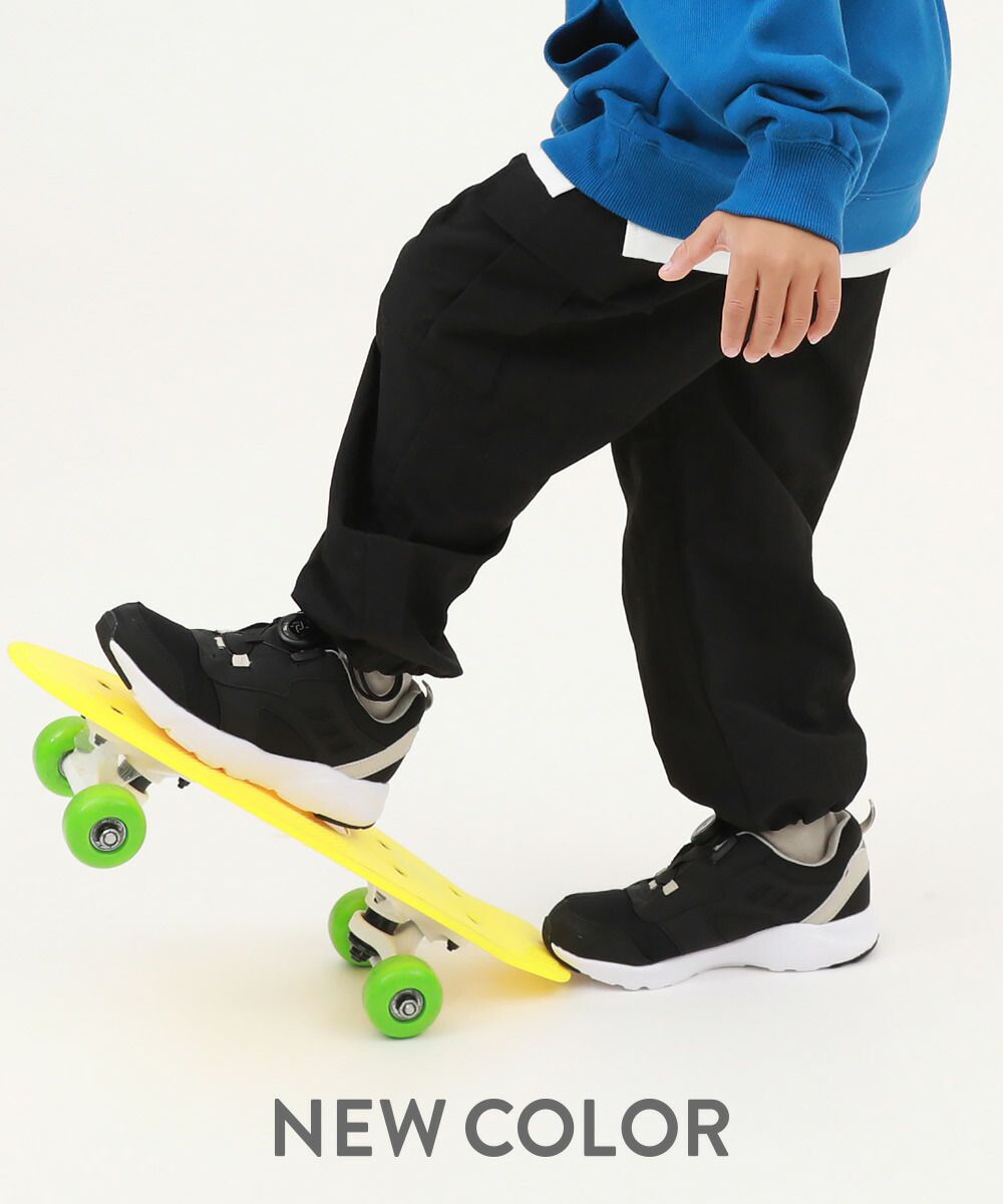 日本 devirock - 大口袋抽繩工裝風定番長褲-黑