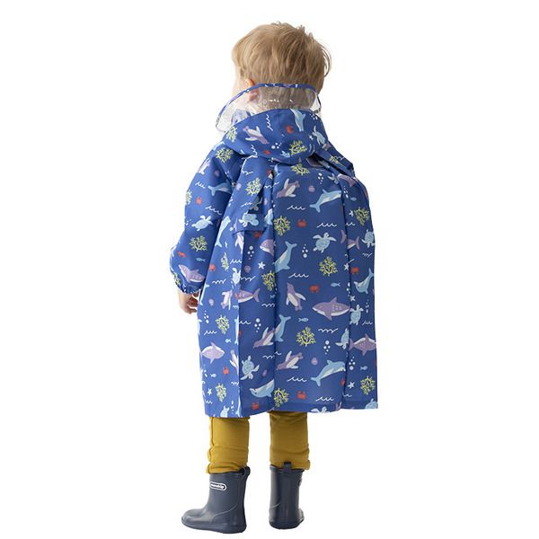 akachan honpo - 雨衣-海洋生物-藍色
