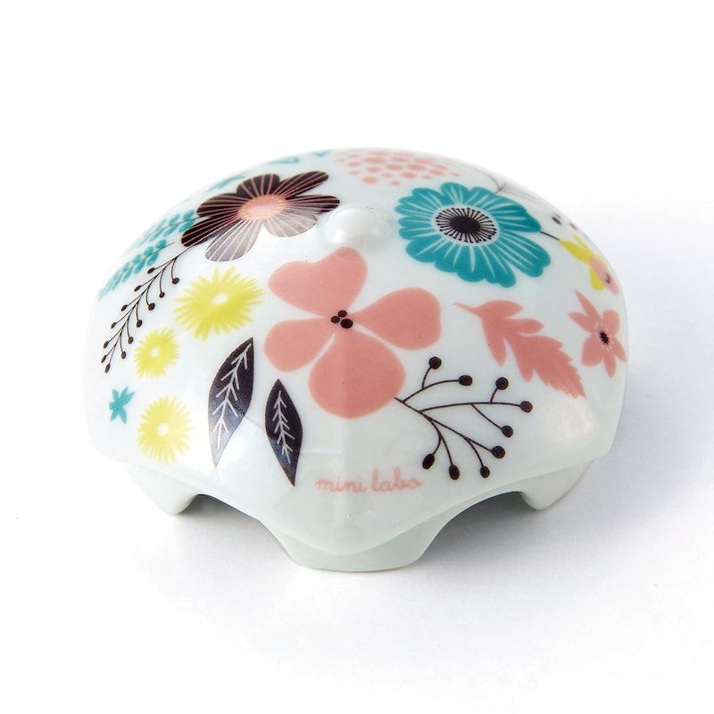 日本千趣會 - 日本製 [抗菌加工] 有田燒陶瓷排水孔蓋-mini labo繽紛 (6.5x2.7cm)