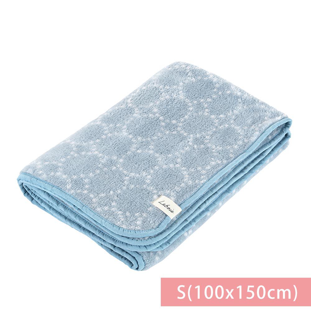 日本 DAIKAI - 極細纖維柔軟保暖毛毯/蓋毯-點點漣漪-水藍 (S(100x150cm))