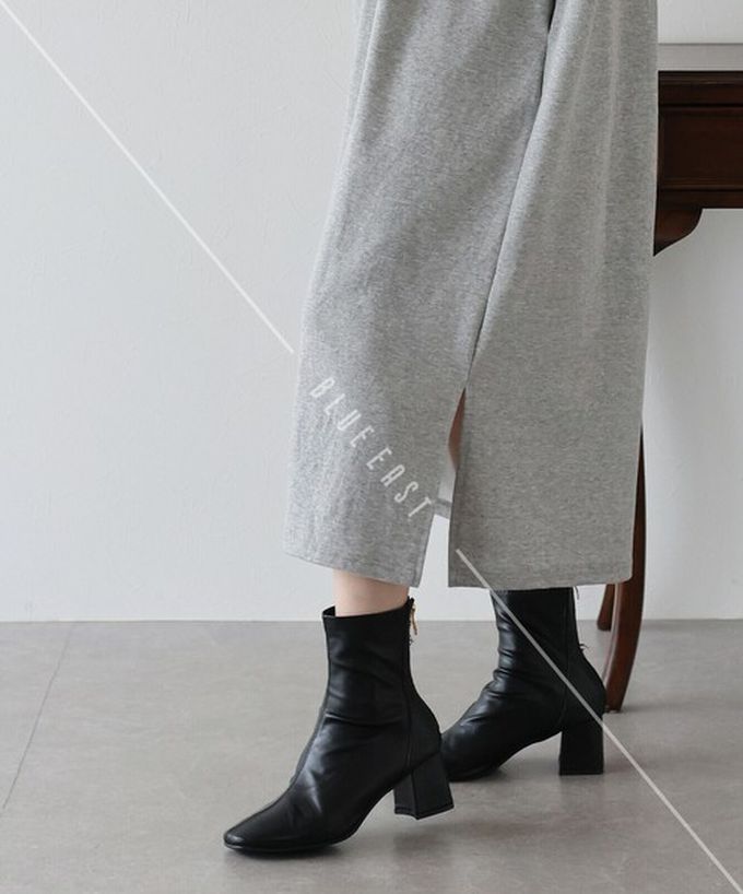 日本 BLUE EAST - 半拉鏈時尚休閒長袖洋裝-海軍藍