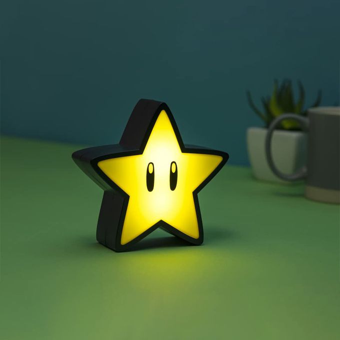 Paladone UK - 任天堂超級瑪利歐 遊戲音效 無敵星造型燈 小夜燈