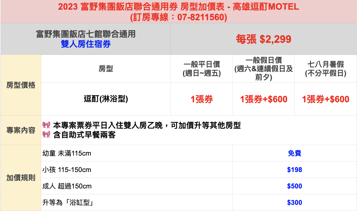 無效期通用券【富野飯店集團】七館聯合｜溫泉 X 親子