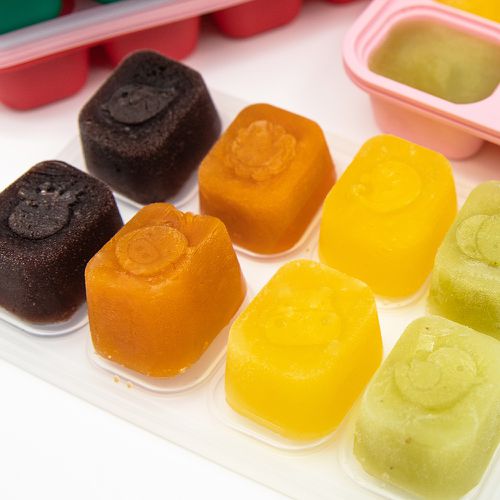 動物樂園造型矽膠副食品分裝保存盒-8格30ml-綠