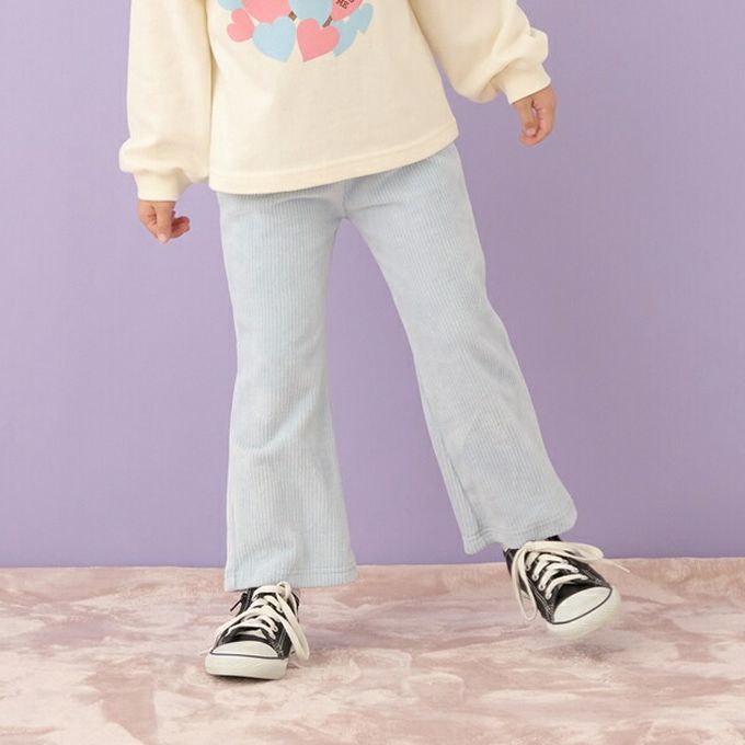 日本 Lycee mine - 柔軟絨面針織素色長褲-薰衣草