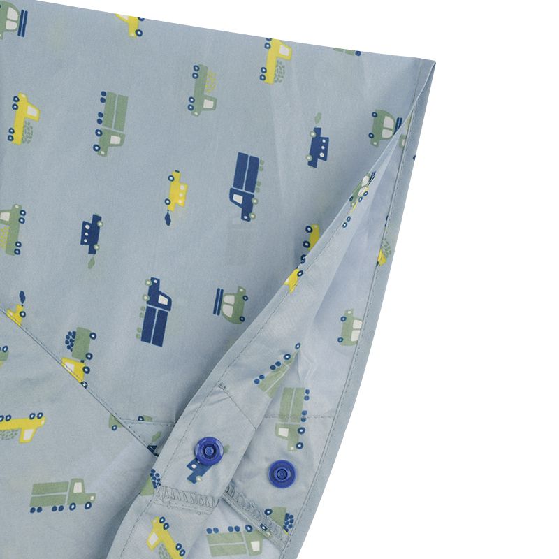 akachan honpo - 短斗篷式雨衣-汽車-淺藍色 (80~95cm)