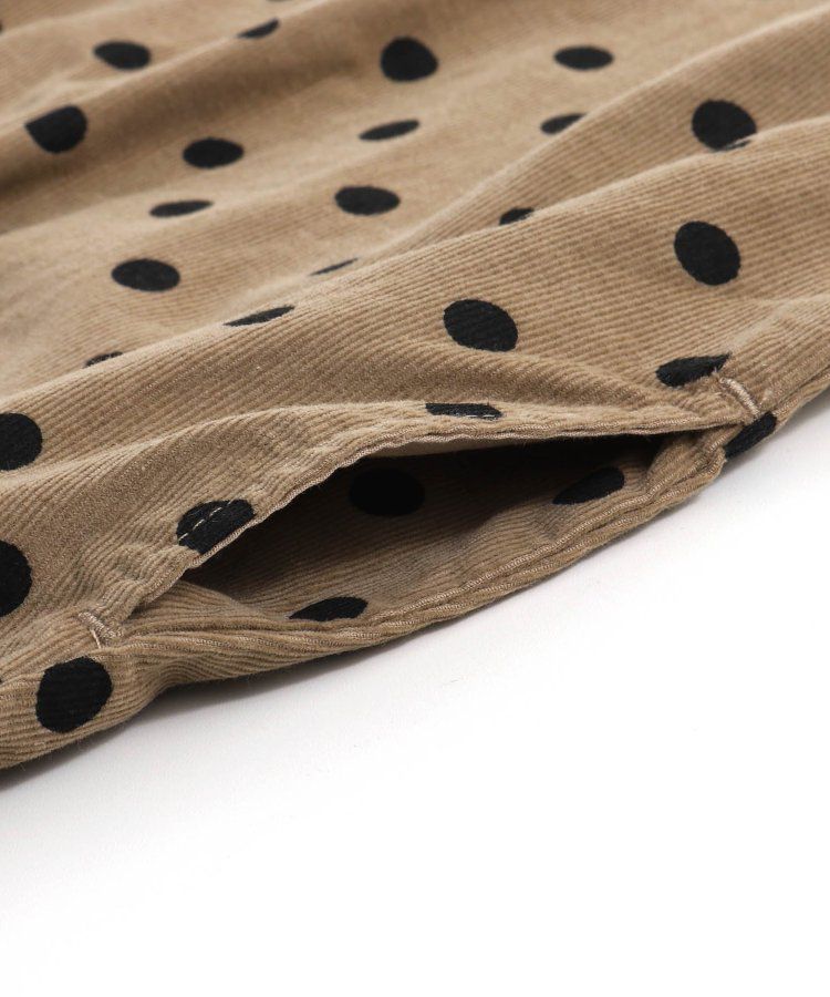 日本 apres les cours - 襯衫領微甜束口長袖洋裝-碎花-海軍藍