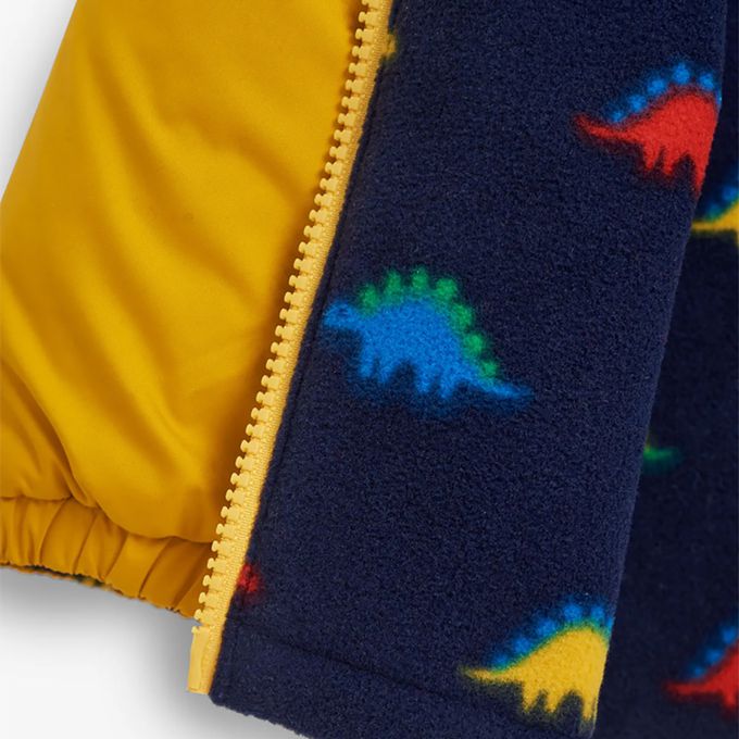 英國 JoJo Maman BeBe - 四合一多功能防水保暖連帽外套-劍龍世界