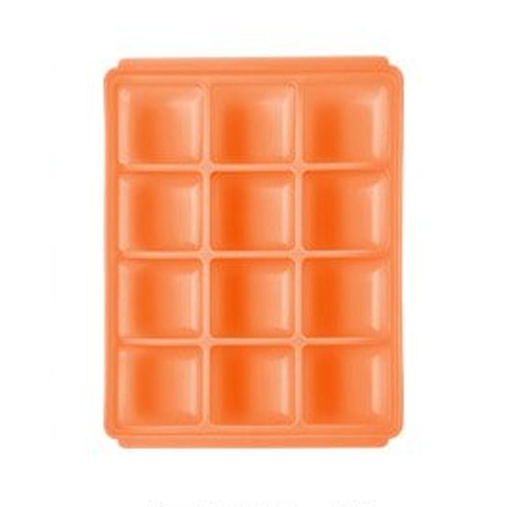 TGM - 馬卡龍 白金矽膠副食品冷凍儲存分裝盒 (M - 橘色)
