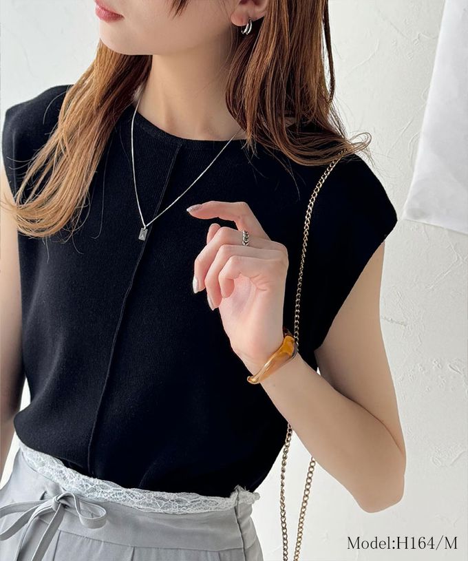 日本 Classical Elf - 夏季清爽感法式袖針織上衣-軍綠