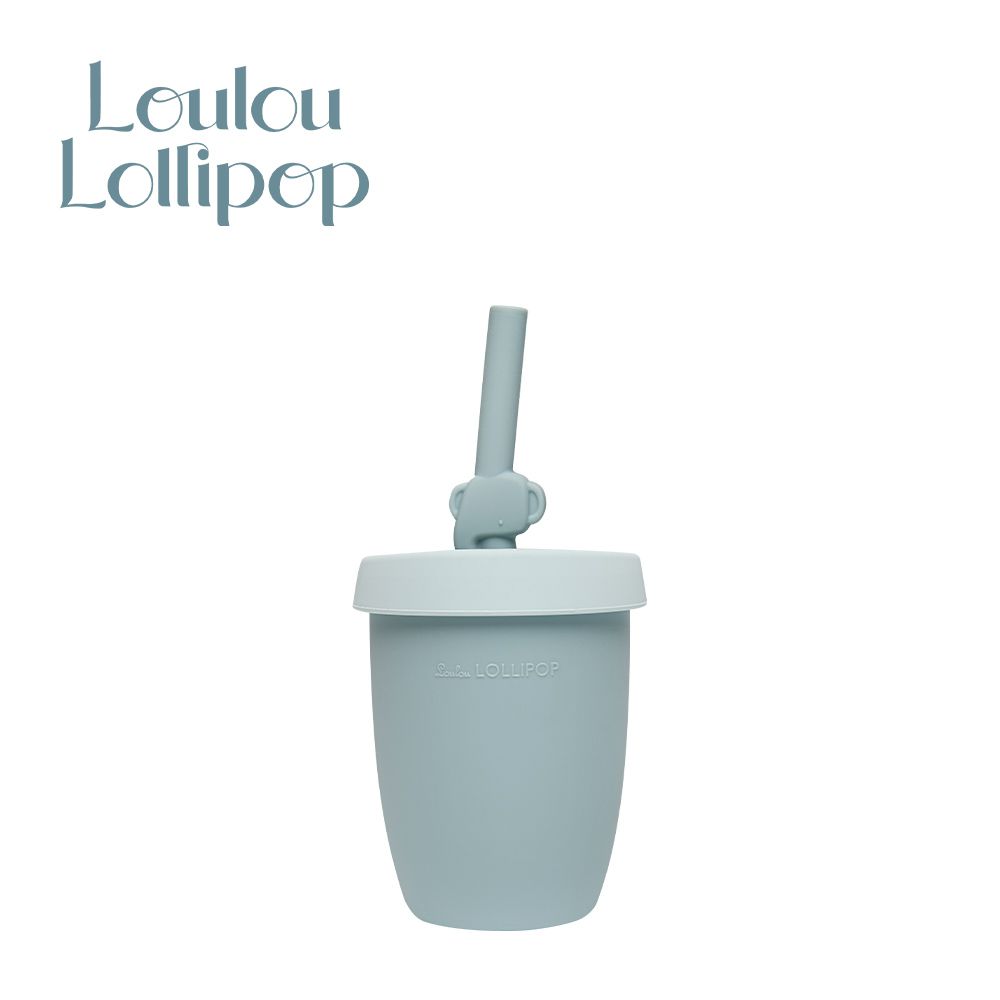 Loulou Lollipop - 加拿大 動物造型 兒童矽膠吸管杯-快樂小象