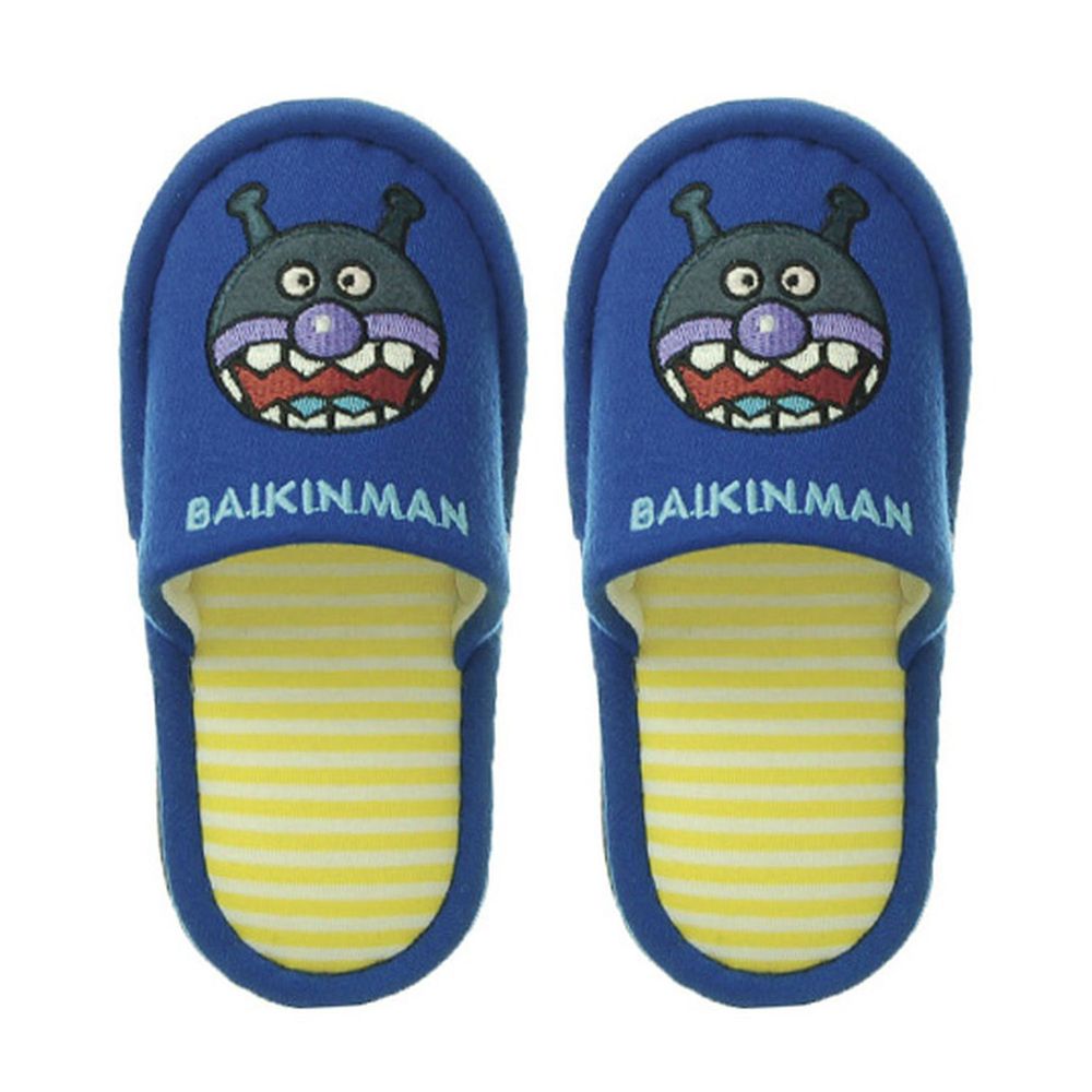 日本千趣會 - 兒童室內拖鞋-細菌人-藍 (14-16cm)