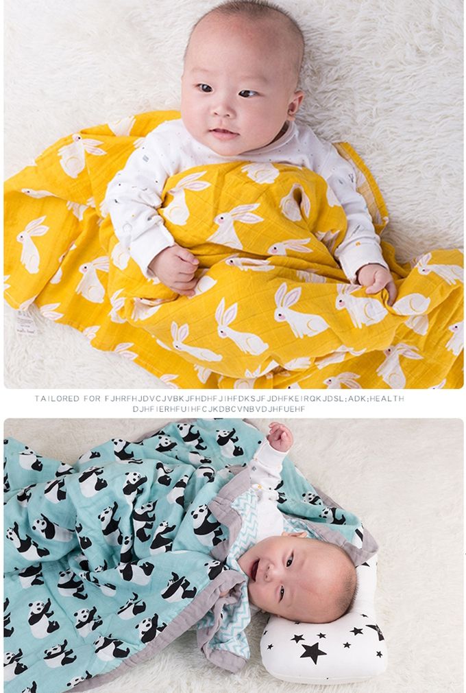 Muslin Tree - 印花雙層嬰兒紗布包巾/蓋被-鯨魚 (120*120cm)