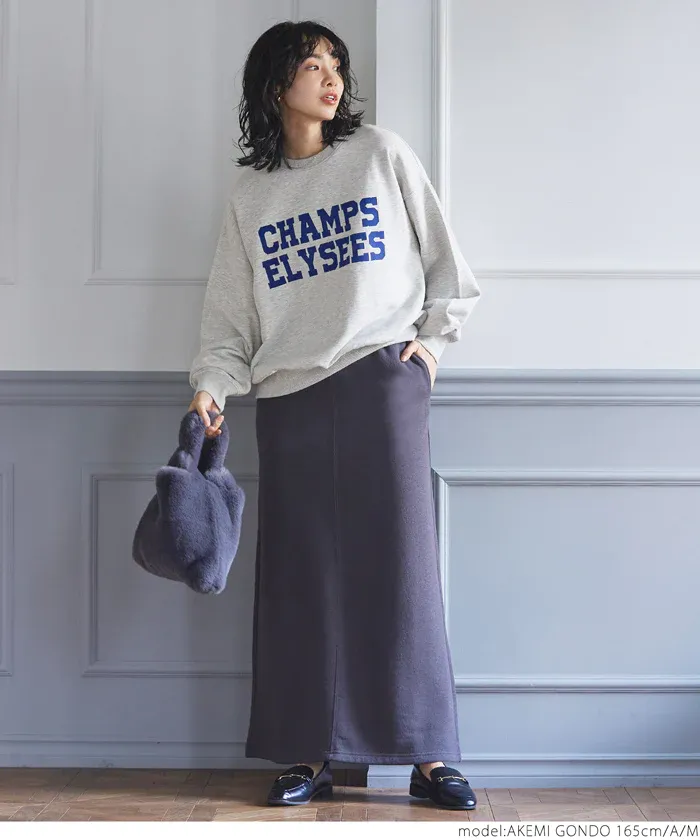 日本 COCA - 美式LOGO圓領長袖大學T-WEST-草綠
