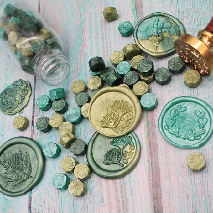 HAPPYMT - 火漆蠟粒大罐裝-漫步在原野森林-綠色系