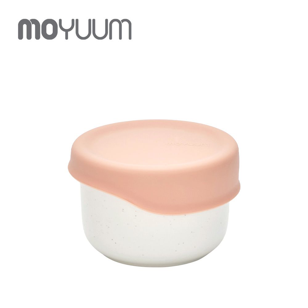 韓國 Moyuum - 韓國 陶瓷點心碗附矽膠蓋-豆沙紅