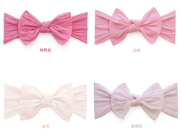 美國baby bling - 純手工超彈/極細緻輕柔/無束縛感蝴蝶結髮帶/髮飾_經典款-霧灰 (0-5歲適用)