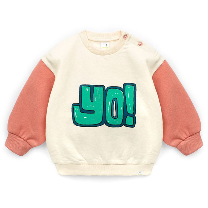 韓國Pimpollo - 大猩猩吃香蕉內刷毛上衣-橘