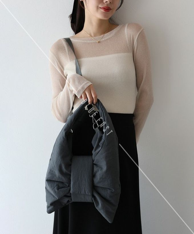 日本 BLUE EAST - 大蝴蝶結造型柔軟2way側背/手提包-黑