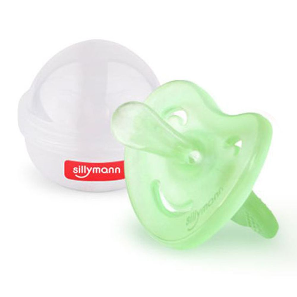韓國 sillymann - 100%鉑金矽膠安撫奶嘴(0-4個月)-綠色-(0-4個月