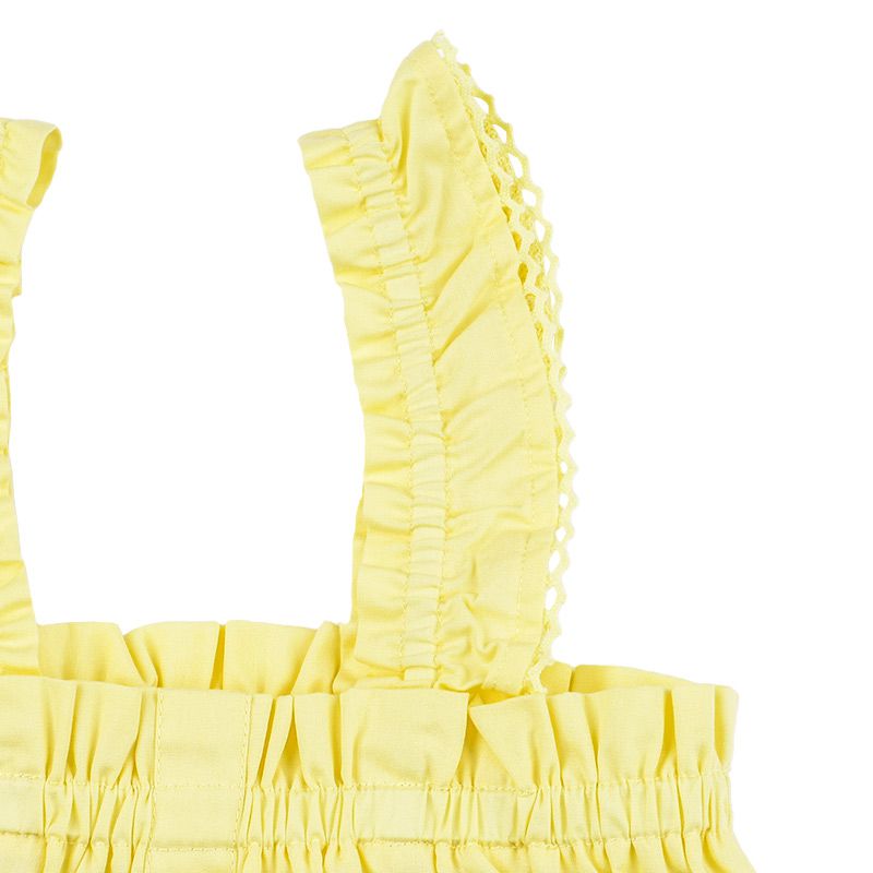 akachan honpo - 短袖上衣+洋裝-有肩釦-黃色