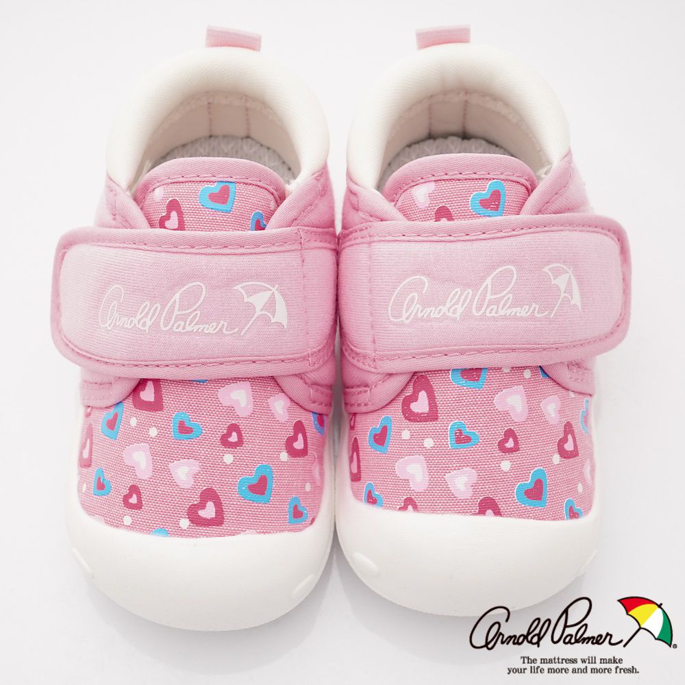 Arnold Palmer 雨傘牌 - 專櫃童鞋-桃心輕量學步鞋專櫃款(寶寶段)-粉-日本尺寸cm