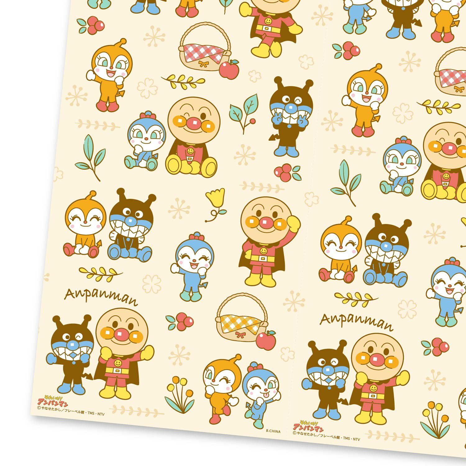 日本代購 - 輕薄防水野餐墊(4-5人)-麵包超人-奶油 (180x180cm)