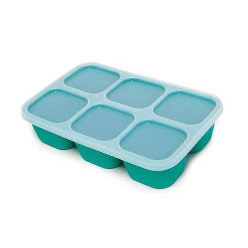 動物樂園造型矽膠副食品分裝保存盒-大象(綠)