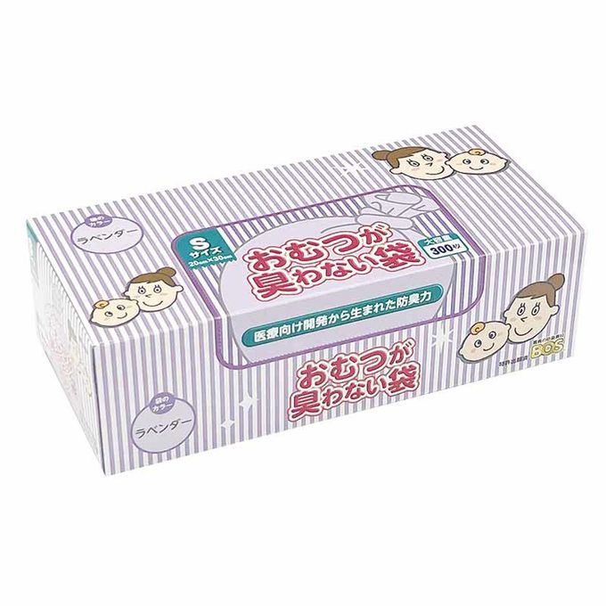 akachan honpo - 尿布防臭袋BOS S號 300張-薰衣草紫