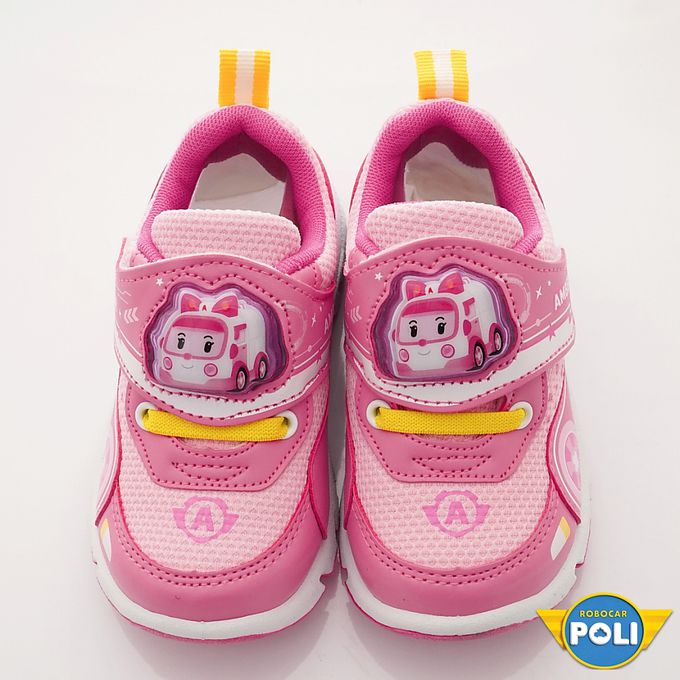 台灣製波力電燈運動童鞋(中小童段)-運動鞋-粉