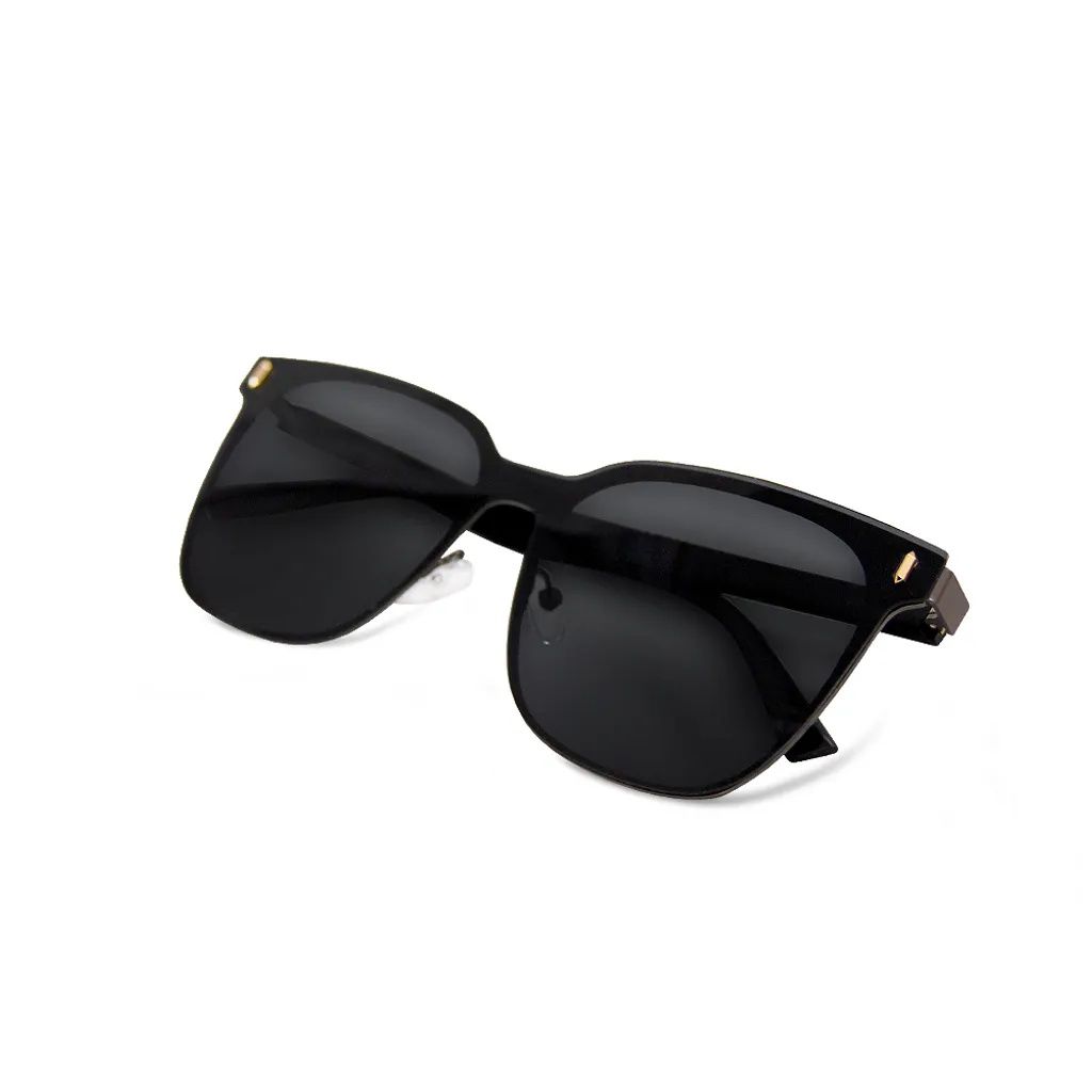 ALEGANT - 輕奢木槿黑鑲嵌茶晶柱槍灰金屬方框偏光墨鏡│UV400太陽眼鏡