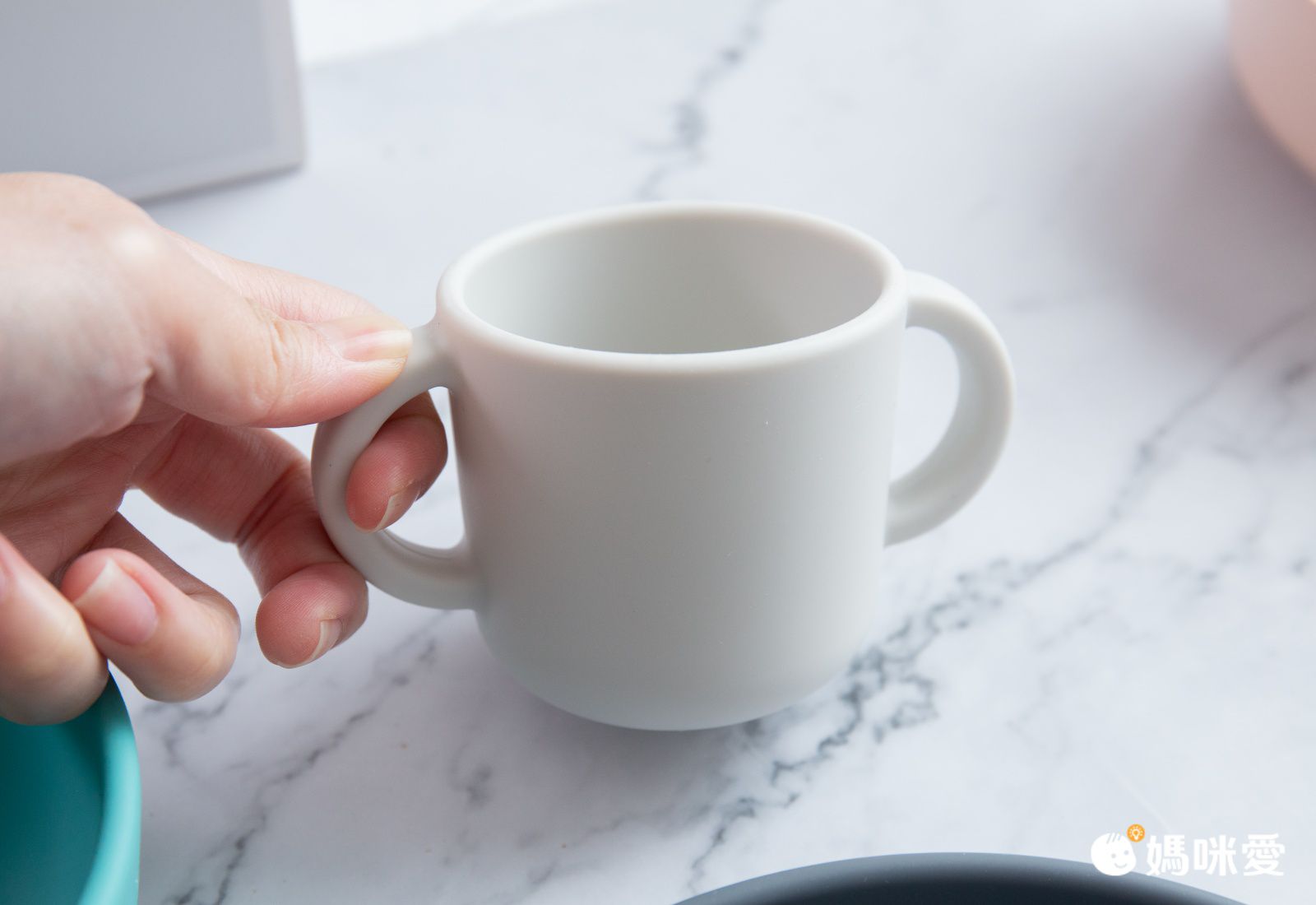 法國EKOBO - 防滑矽膠學習餐具四件組-奶油粉